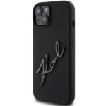 Karl Lagerfeld KLHCP15SSKSBMCK iPhone 15/ 14 / 13 6.1" black hardcase Silicone Karl Script - imagine 2