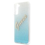 Guess GUHCS21SPCUGLSBL S21 G991 blue hardcase Glitter Gradient Script - imagine 6