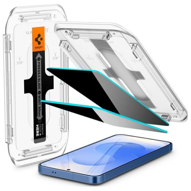 Spigen Glas.TR EZ FIT HD Privacy Glass for Samsung Galaxy S24/S25 2pcs - imagine 8