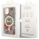 Guess GUHMP14SHCFWSA iPhone 14 / 15 / 13 6.1" khaki hardcase Flower MagSafe - imagine 8