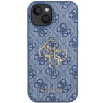 Guess GUHCP15S4GMGBL iPhone 15 / 14 / 13 6.1"blue hardcase 4G Big Metal Logo - imagine 3