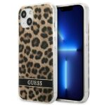 Guess GUHCP13MHSLEOW iPhone 13 / 14 / 15 6,1" brown hardcase Leopard