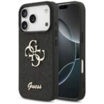 Guess Fixed Glitter Big 4G case for iPhone 17 Pro black