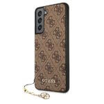 Guess GUHCS21FEGF4GBR G990 S21 FE brown hard case 4G Charms Collection - imagine 2