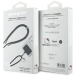 Hello Kitty Patch & Kitty Head Charm Universal Phone Lanyard Black - imagine 5