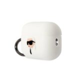 Karl Lagerfeld KLAP2RUNIKH AirPods Pro 2 (2022/2023) cover white Silicone Karl Head 3D - imagine 3