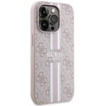 Guess GUHMP14XP4RPSP iPhone 14 Pro Max 6,7" pink hardcase 4G Printed Stripes MagSafe - imagine 4