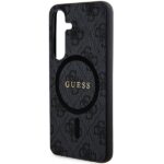Guess GUHMS24MG4GFRK S24+ S926 black hardcase 4G Collection Leather Metal Logo MagSafe - imagine 6
