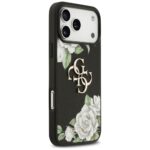 Case Guess Grained Roses & Big 4G Logo for iPhone 17 Pro Max black - imagine 4