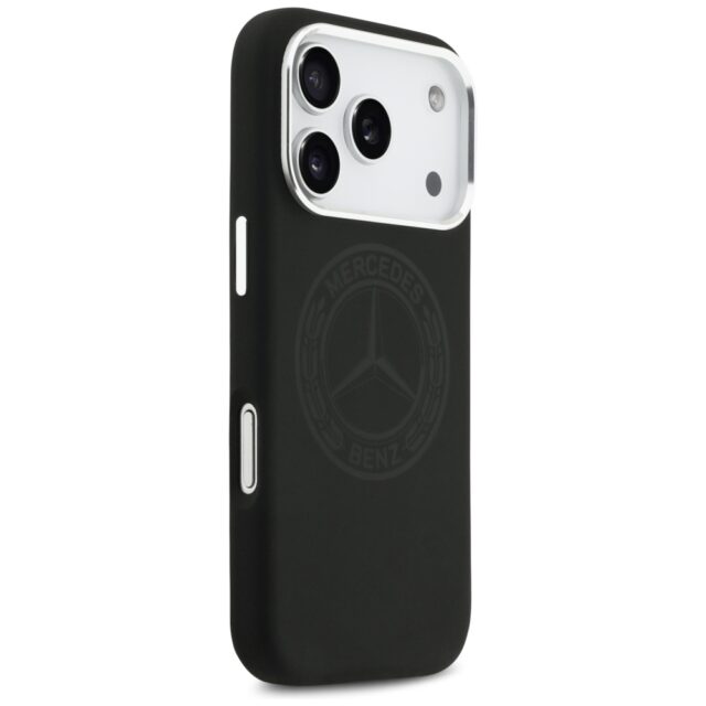 Case Mercedes Silicone Vintage Logo MagSafe for iPhone 17 Pro black - imagine 4