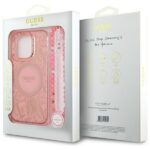 Guess GUHMP16LHCPOFPP iPhone 16 Pro 6.3" pink hardcase IML Flowers Allover Electro With Pearl - imagine 7
