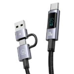 USAMS Kabel 6w1 Fast charging 60W 2m     Data Cable Digital Display Alluminuim Alloy Seria Sufeng (SJ736) - imagine 2