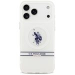 US Polo DH and Bottom Stripe Logo MagSafe Case for iPhone 17 Pro Max White - imagine 3