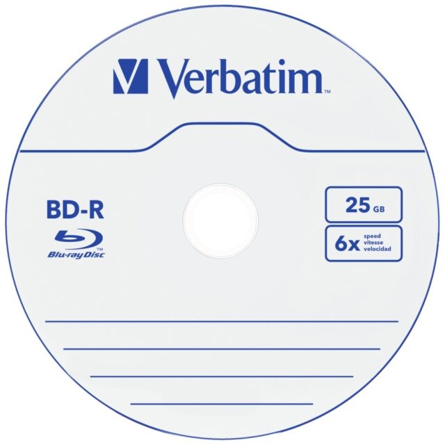 Blu-ray Discs Verbatim 25GB 6X BD-R SL 10pcs white 43742 - imagine 2