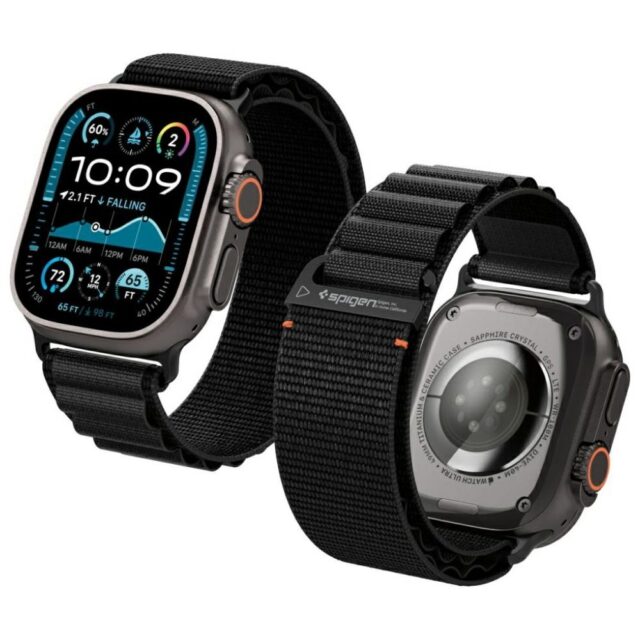 Pasek Spigen WBF1 do Apple Watch          6/7/8/9/10/11/SE/SE 3/Ultra 1/Ultra 2/ Ultra 3 44/45/46/49mm czarny - imagine 9