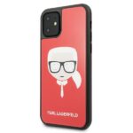 Karl Lagerfeld KLHCN61DLHRE iPhone 11 6,1" / Xr red Iconic Glitter Karl`s Head - imagine 2