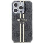 Guess GUHCP15XH4PSEGK iPhone 15 Pro Max 6.7" black hardcase IML 4G Gold Stripe - imagine 3