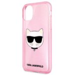 Karl Lagerfeld KLHCN61CHTUGLP iPhone 11 6,1" / Xr pink hardcase Glitter Choupette - imagine 6