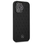 Mercedes MEHCP13XPSQBK iPhone 13 Pro Max 6,7" black hardcase Leather Stars Pattern - imagine 4