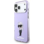 Karl Lagerfeld IML Aquarelle Karl & Choupette & Logo MagSafe Case for iPhone 17 Pro Max Purple - imagine 2