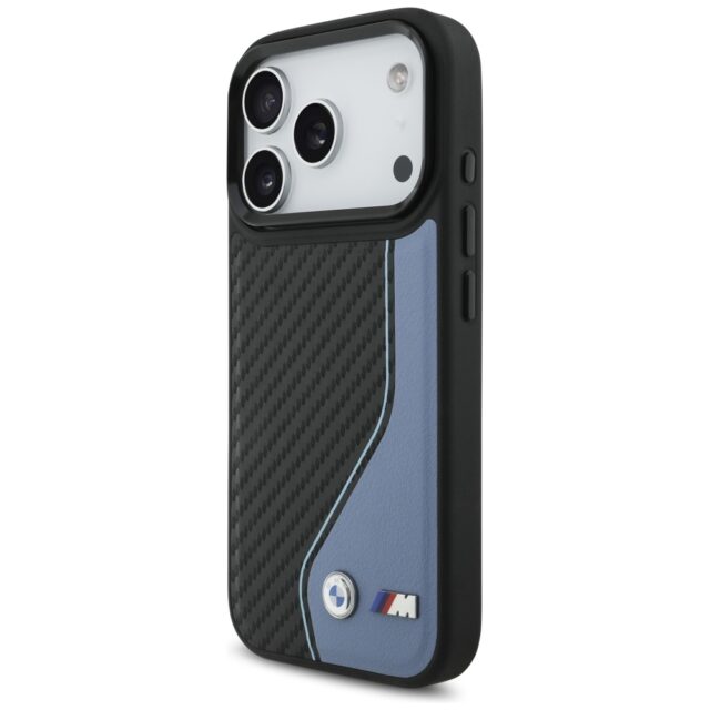 Case BMW M Carbon Logo MagSafe for iPhone 17 Pro blue - imagine 2