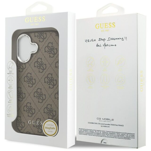 Case Guess 4G Classic Logo MagSafe for iPhone 17 brown - imagine 8
