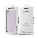 DKNY DKHMP14SSMCHLP iPhone 14 / 15 / 13 6.1" pink hardcase Liquid Silicone Small Metal Logo MagSafe - imagine 8
