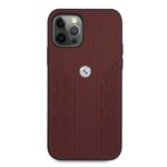 BMW BMHCP12MRSPPR iPhone 12 / 12 Pro 6,1" red hardcase Leather Curve Perforate - imagine 3