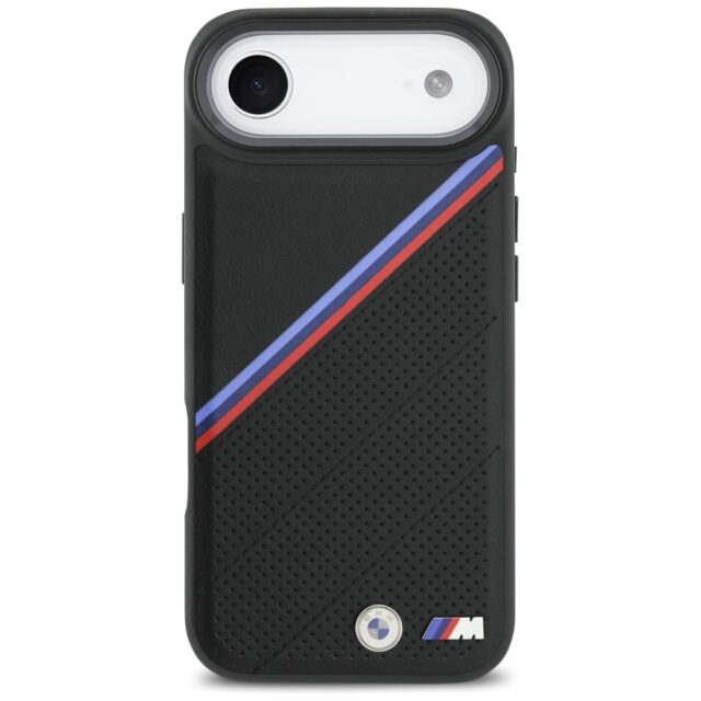 BMW M Tricolor Metal Logo MagSafe Case for iPhone Air Black - imagine 3