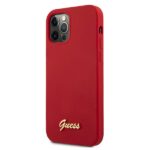 Guess GUHCP12MLSLMGRE iPhone 12/12 Pro 6,1" red hardcase Metal Logo Script - imagine 2