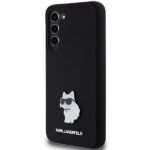Karl Lagerfeld KLHCS23MSMHCNPK S23+ S916 black hardcase Silicone Choupette Metal Pin - imagine 2