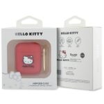Hello Kitty HKA23DKHSF AirPods 1/2 Cover Fuchsia Silicone 3D Kitty Head - imagine 3