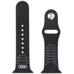 Strap Audi Geometric Pattern Silicone Watch Strap for Apple Watch 40/41/42mm black - imagine 3