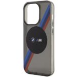 BMW BMHMP14LHDTK iPhone 14 Pro 6.1" Grey Tricolor Stripes MagSafe Case - imagine 6