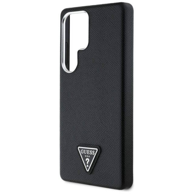 Case Guess Grained Triangle Logo MagSafe for Samsung Galaxy S25 Ultra black - imagine 6