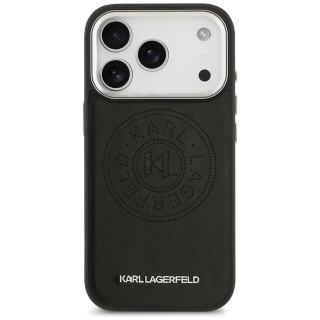 Karl Lagerfeld Point & Metal Logo MagSafe Case for iPhone 17 Pro Max Black - imagine 3