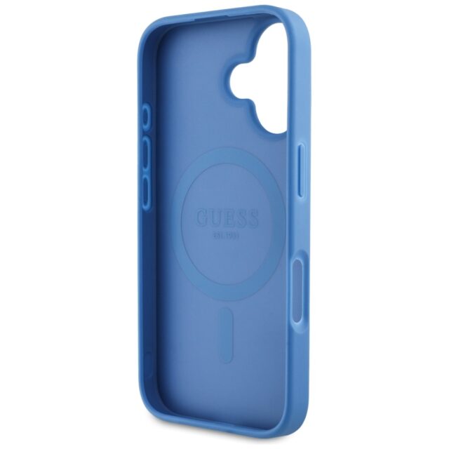 Case Guess 4G Circle Classic Logo MagSafe for iPhone 16 blue - imagine 7