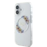 Guess GUHMP16MHFWFCT iPhone 16 Plus 6.7" transparent hardcase IML Flowers Wreath MagSaf - imagine 2