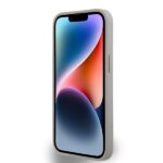 DKNY DKHCP14SPRTHSLE iPhone 14 / 15 / 13 6.1" beige hardcase Leather Mono Stripe & Metal Logo - imagine 5