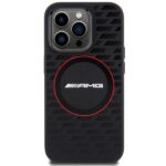 AMG AMHMP15X23SMRK iPhone 15 Pro Max 6.7" black hardcase with Silicone Carbon Pattern and MagSafe - imagine 3