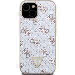 Guess GUHCP15SPG4GPH iPhone 15 / 14 / 13 6.1" white hardcase 4G Triangle Metal Logo - imagine 3