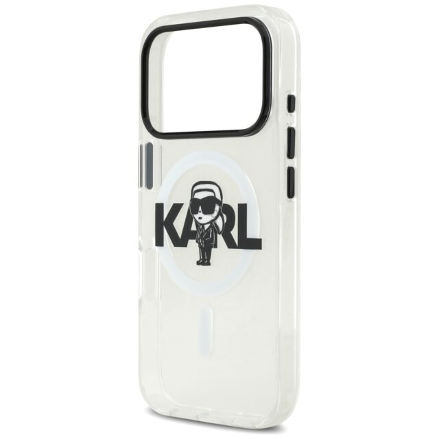 Karl Lagerfeld IML Karl Sketch Logo MagSafe Case for iPhone 17 Pro Clear - imagine 6