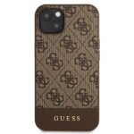 Guess GUHCP13MG4GLBR iPhone 13 / 14 /15 6,1" brown hard case 4G Stripe Collection - imagine 3