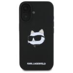 Karl Lagerfeld KLHMP16SSCHPPLK iPhone 16 6.1" black hardcase Silicone Choupette Head Print Mag - imagine 3