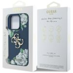 Case Guess Grained Roses Big 4G logo for iPhone 16 Pro Max blue - imagine 8