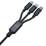 3MK Hyper Cable 3w1 USB-A/USB-C -USB-C/Micro/Lightning 1.5m Black cable - imagine 6