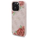 Guess GUHMP16XP4ROPEMCP iPhone 16 Pro Max 6.9" pink hardcase 4G Flowers Print MagSafe - imagine 2