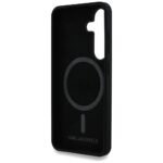Case Karl Lagerfeld Silicone Double Heads And Circle MagSafe for Samsung Galaxy S25+ black - imagine 7