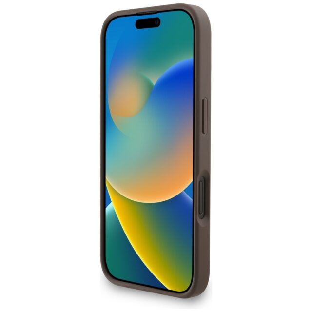 Guess 4G Strap 4G Classic Logo Case for iPhone 16 Brown - imagine 5