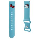Hello Kitty Universal Strap HKUWMSCHBLB Silicone Kitty Head blue 20mm - imagine 3